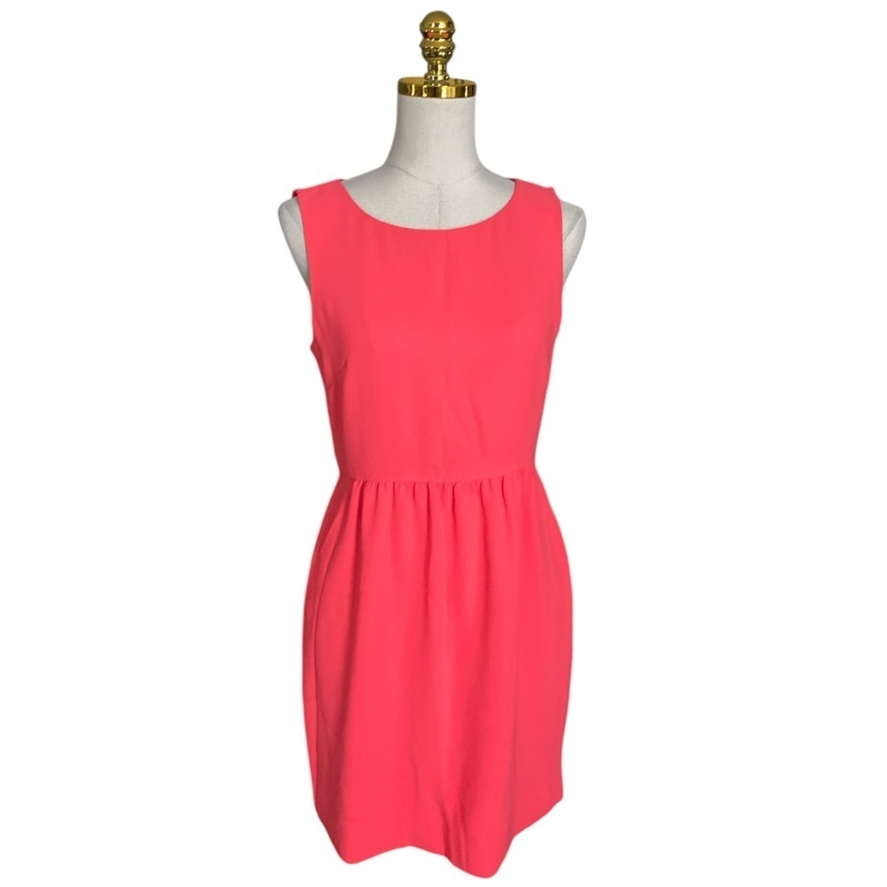 J Crew Women’s Coral Sleeveless Sheath Mini Party Dress Size 4